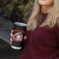 Red October Tumbler Cup Baseball Drip Ice Cream Sprinkles Baseball Glove - Wonder Print Shop