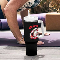 Red October Tumbler With Handle Baseball Drip Ice Cream Sprinkles Baseball Glove - Wonder Print Shop