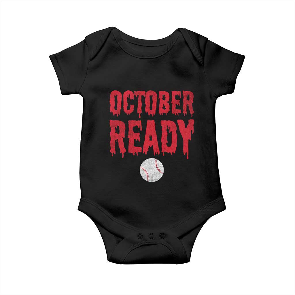October Ready Baby Onesie Philadelphia Playoff Baseball Gift Halloween Costume - Wonder Print Shop