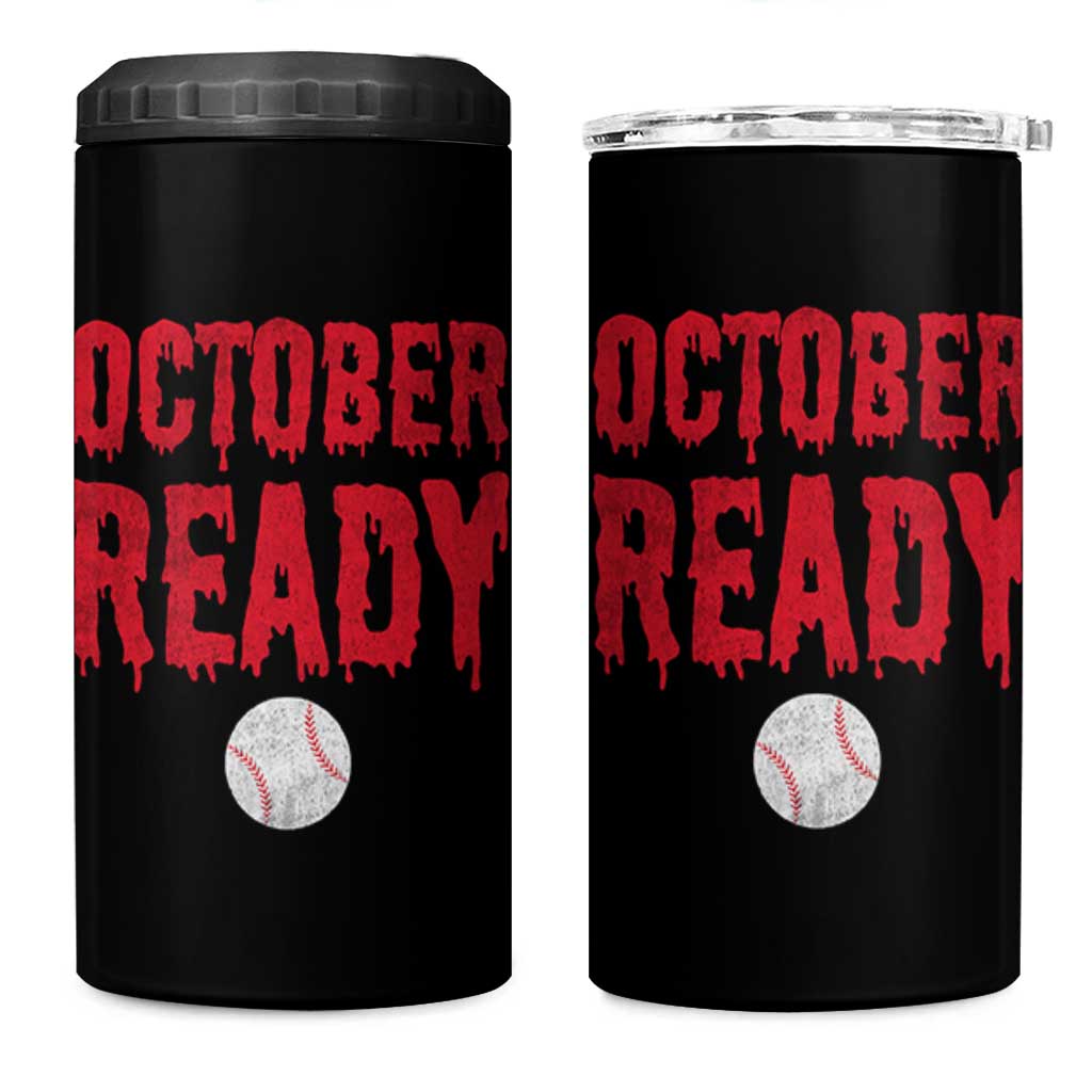 October Ready 4 in 1 Can Cooler Tumbler Philadelphia Playoff Baseball Gift Halloween Costume - Wonder Print Shop