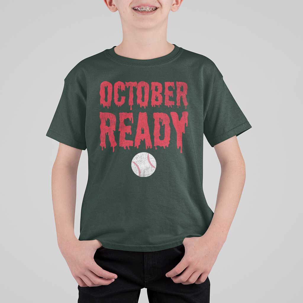 October Ready T Shirt For Kid Philadelphia Playoff Baseball Gift Halloween Costume - Wonder Print Shop