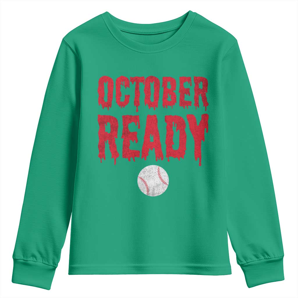 October Ready Youth Sweatshirt Philadelphia Playoff Baseball Gift Halloween Costume - Wonder Print Shop