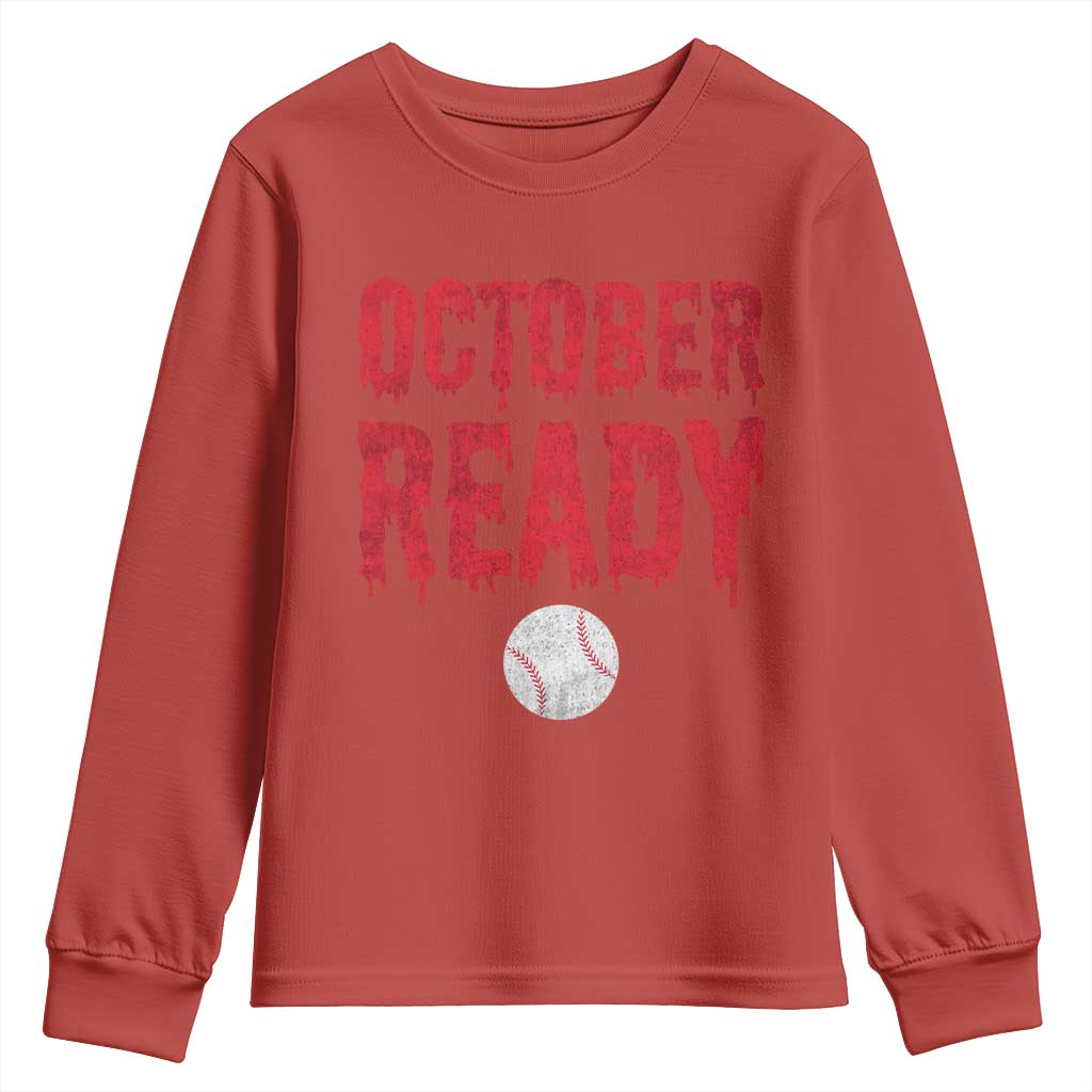 October Ready Youth Sweatshirt Philadelphia Playoff Baseball Gift Halloween Costume - Wonder Print Shop