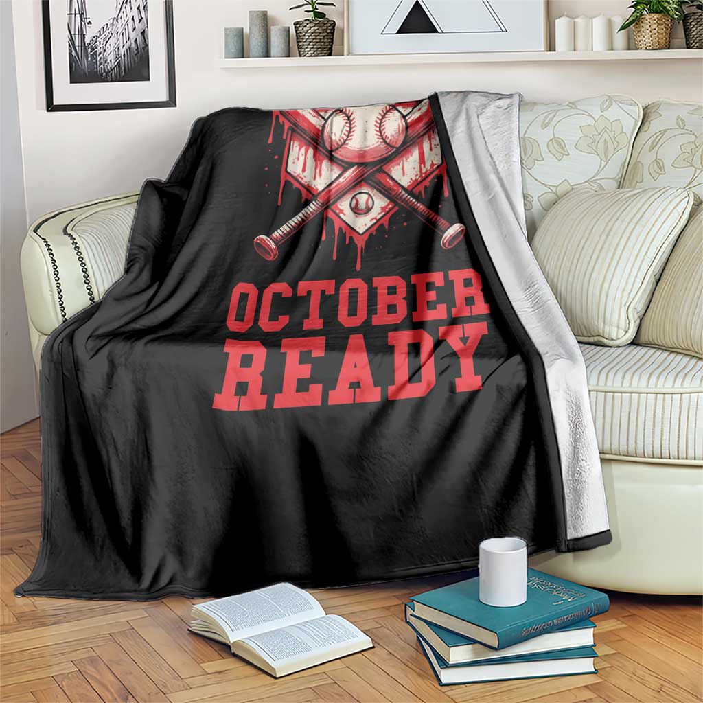 October Ready Throw Blanket Philadelphia Playoff Baseball Drip Graffiti - Wonder Print Shop