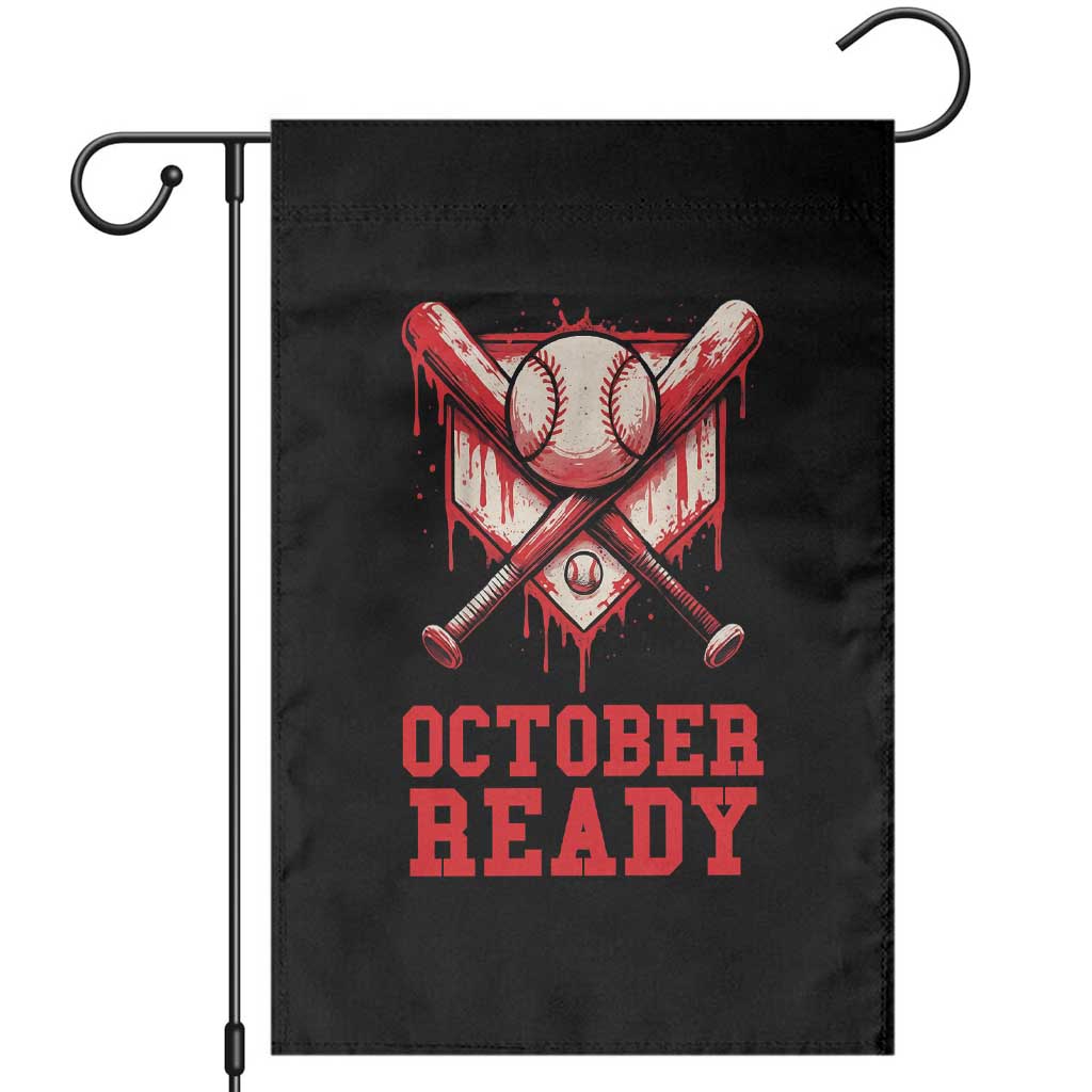 October Ready Garden Flag Philadelphia Playoff Baseball Drip Graffiti - Wonder Print Shop
