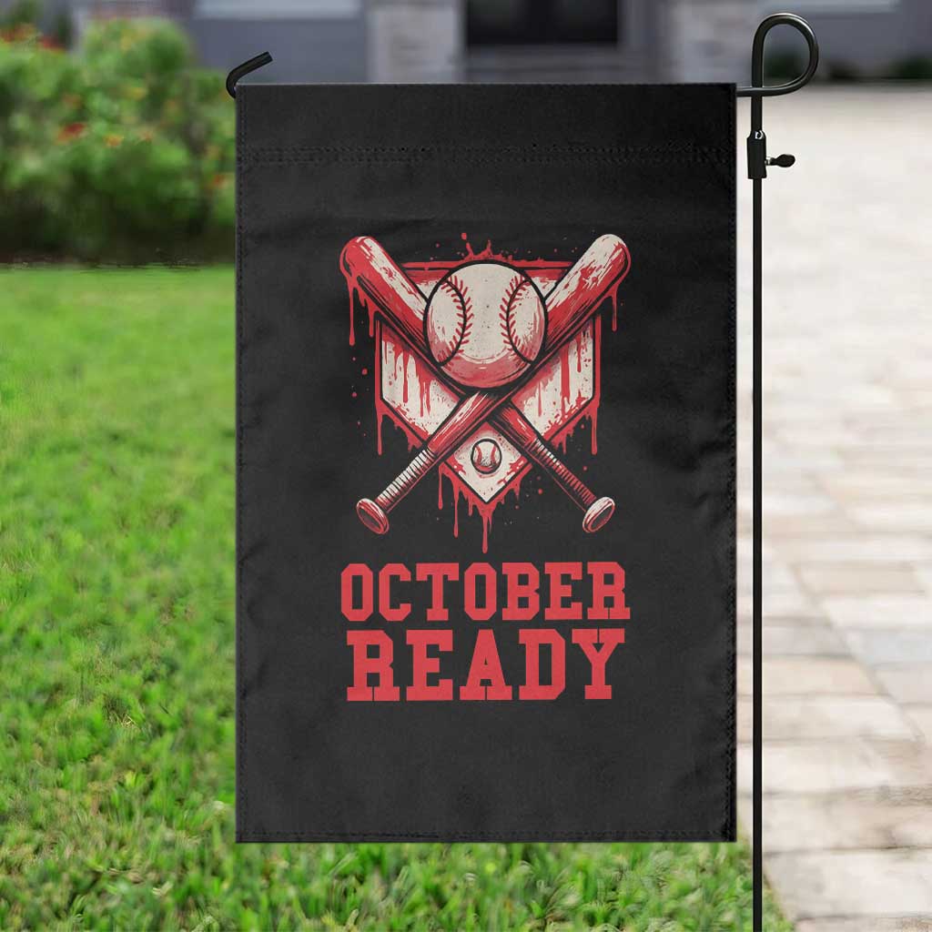 October Ready Garden Flag Philadelphia Playoff Baseball Drip Graffiti - Wonder Print Shop