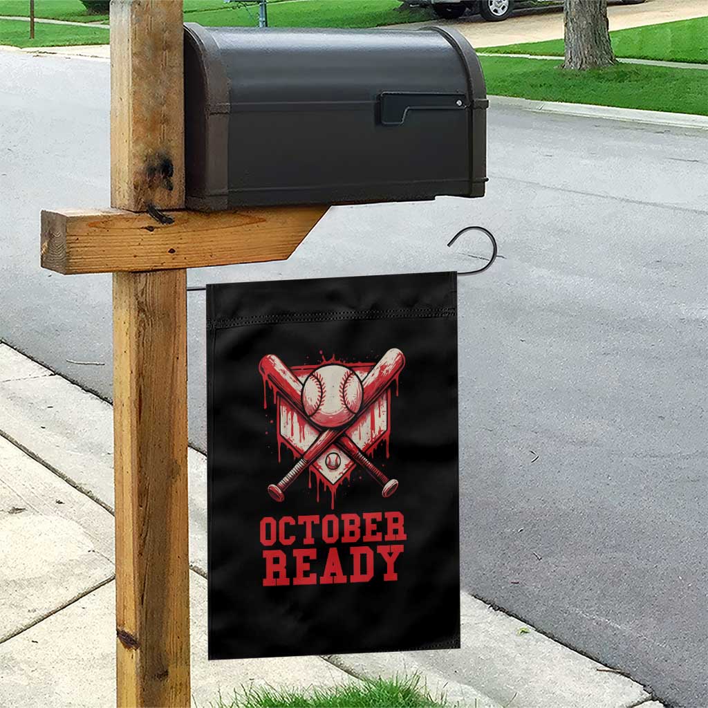 October Ready Garden Flag Philadelphia Playoff Baseball Drip Graffiti - Wonder Print Shop