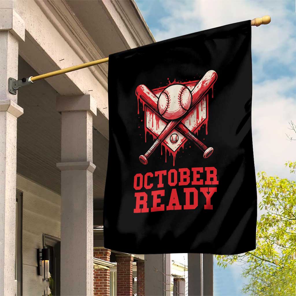 October Ready Garden Flag Philadelphia Playoff Baseball Drip Graffiti - Wonder Print Shop