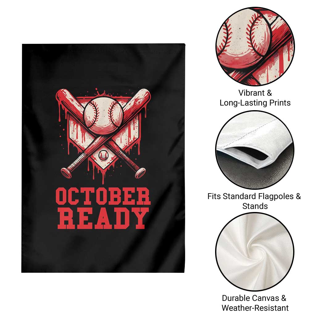 October Ready Garden Flag Philadelphia Playoff Baseball Drip Graffiti - Wonder Print Shop