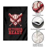 October Ready Garden Flag Philadelphia Playoff Baseball Drip Graffiti - Wonder Print Shop