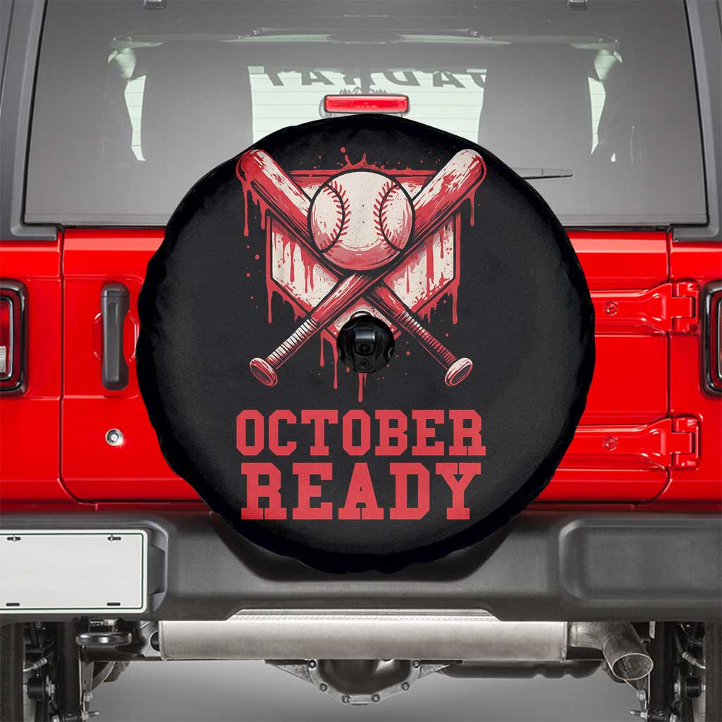 October Ready Spare Tire Cover Philadelphia Playoff Baseball Drip Graffiti - Wonder Print Shop