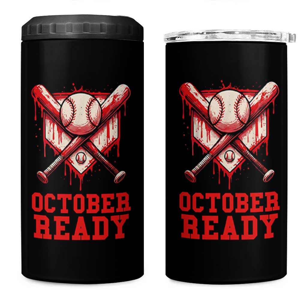 October Ready 4 in 1 Can Cooler Tumbler Philadelphia Playoff Baseball Drip Graffiti - Wonder Print Shop