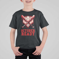October Ready T Shirt For Kid Philadelphia Playoff Baseball Drip Graffiti - Wonder Print Shop