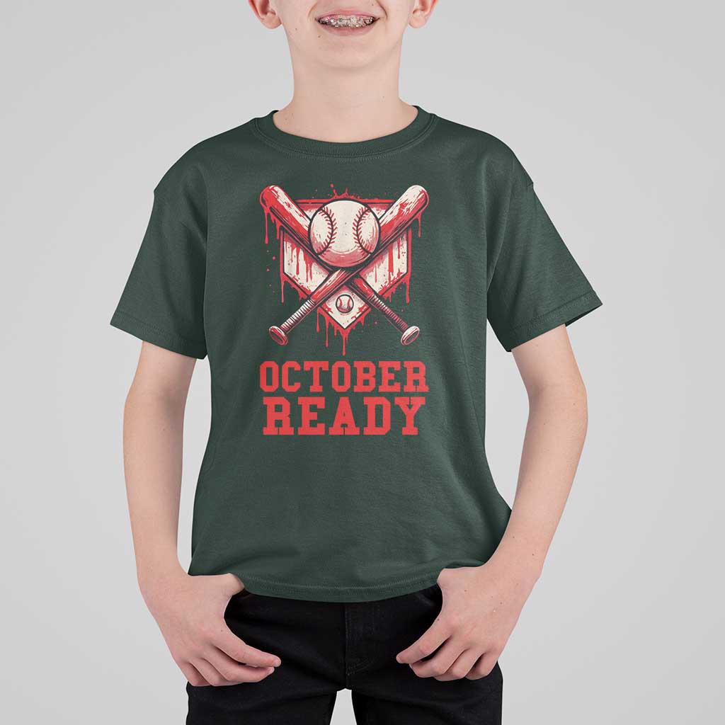 October Ready T Shirt For Kid Philadelphia Playoff Baseball Drip Graffiti - Wonder Print Shop