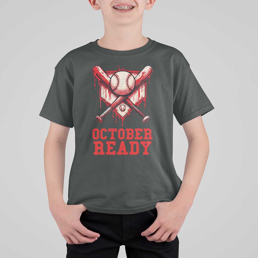 October Ready T Shirt For Kid Philadelphia Playoff Baseball Drip Graffiti - Wonder Print Shop