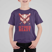 October Ready T Shirt For Kid Philadelphia Playoff Baseball Drip Graffiti - Wonder Print Shop