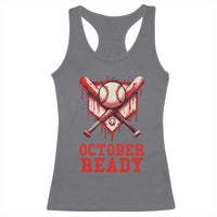 October Ready Racerback Tank Top Philadelphia Playoff Baseball Drip Graffiti - Wonder Print Shop