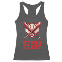 October Ready Racerback Tank Top Philadelphia Playoff Baseball Drip Graffiti - Wonder Print Shop