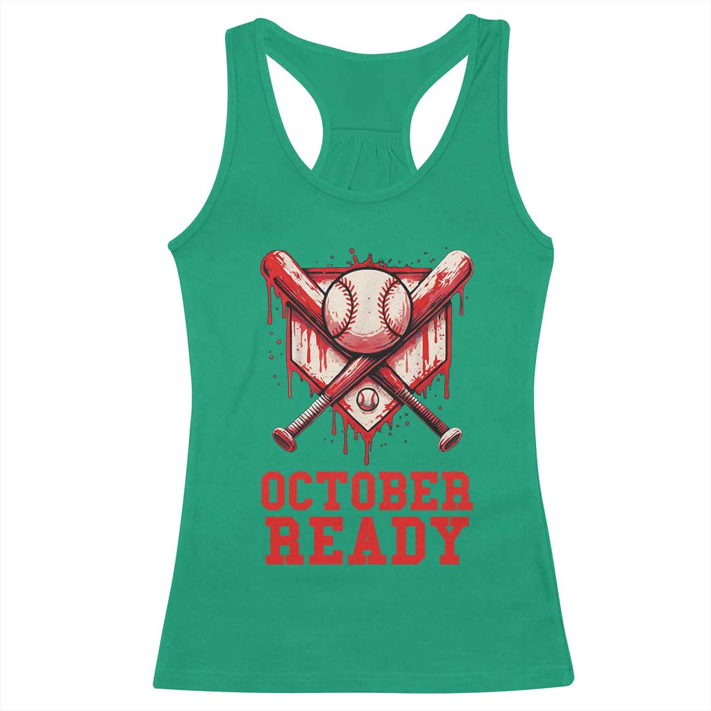 October Ready Racerback Tank Top Philadelphia Playoff Baseball Drip Graffiti - Wonder Print Shop