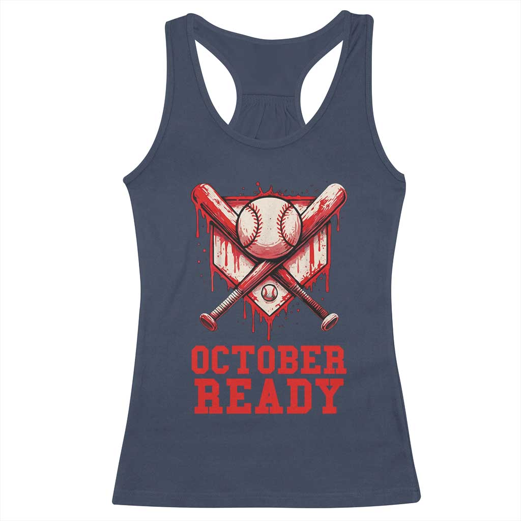 October Ready Racerback Tank Top Philadelphia Playoff Baseball Drip Graffiti - Wonder Print Shop
