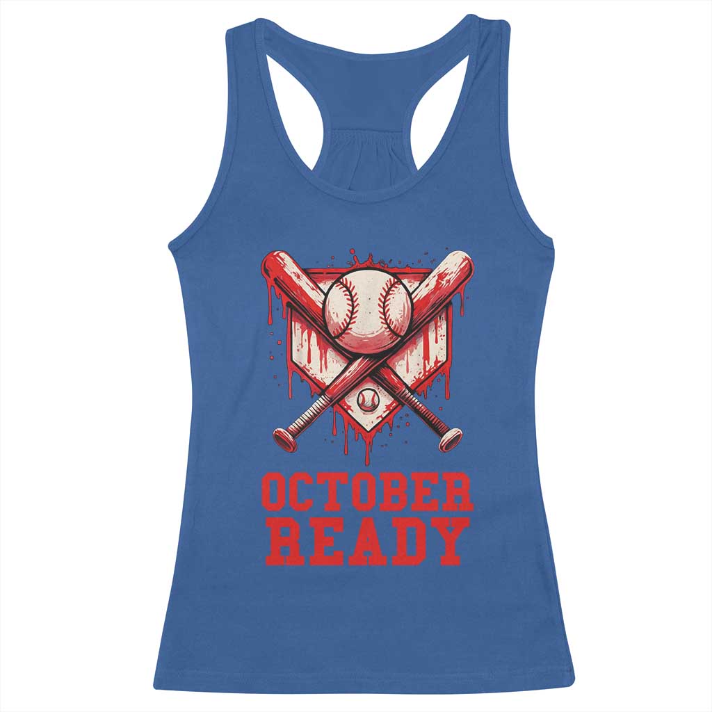 October Ready Racerback Tank Top Philadelphia Playoff Baseball Drip Graffiti - Wonder Print Shop