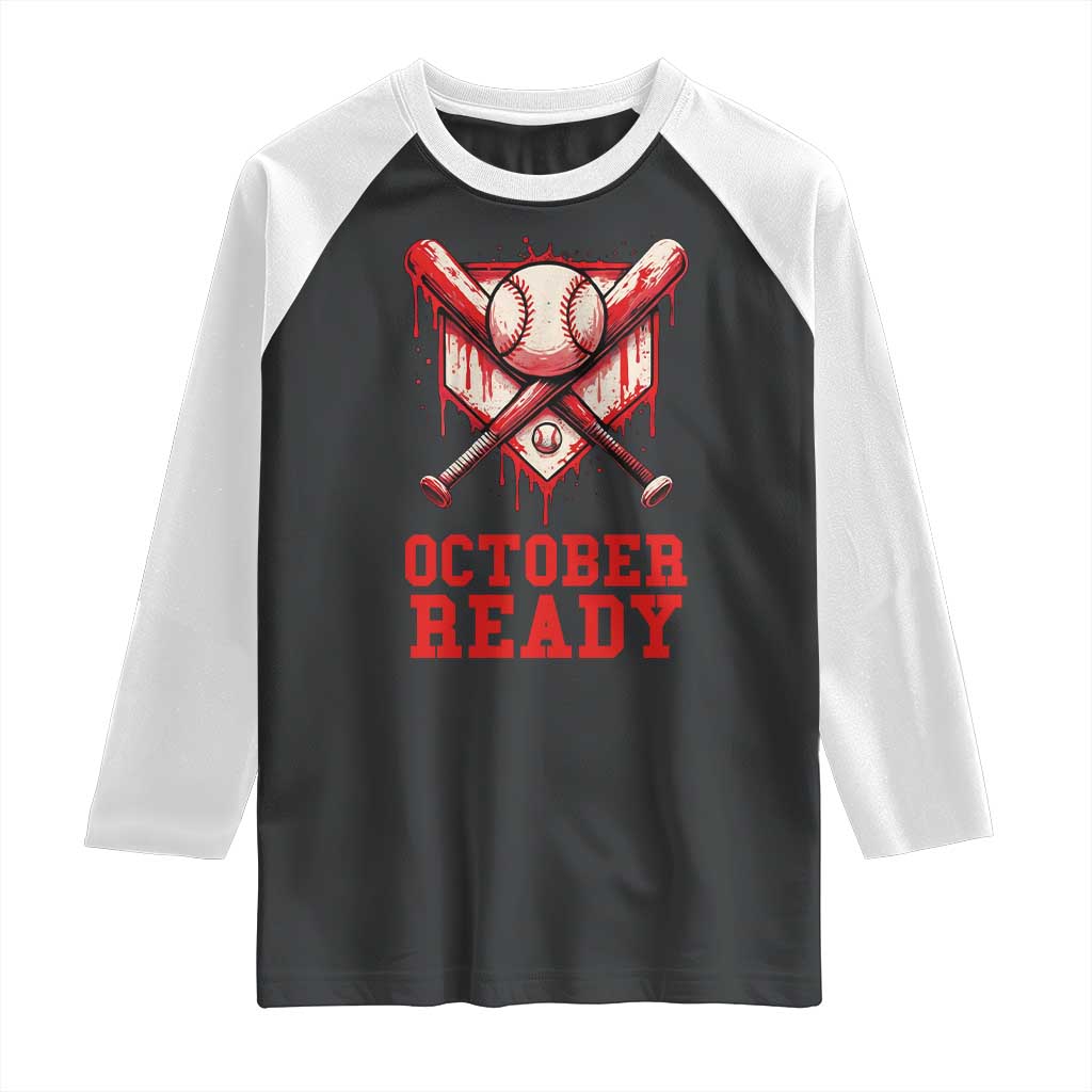 October Ready Raglan Shirt Philadelphia Playoff Baseball Drip Graffiti - Wonder Print Shop