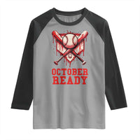 October Ready Raglan Shirt Philadelphia Playoff Baseball Drip Graffiti - Wonder Print Shop