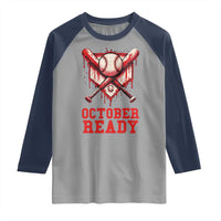 October Ready Raglan Shirt Philadelphia Playoff Baseball Drip Graffiti - Wonder Print Shop