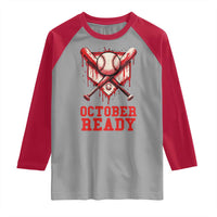 October Ready Raglan Shirt Philadelphia Playoff Baseball Drip Graffiti - Wonder Print Shop