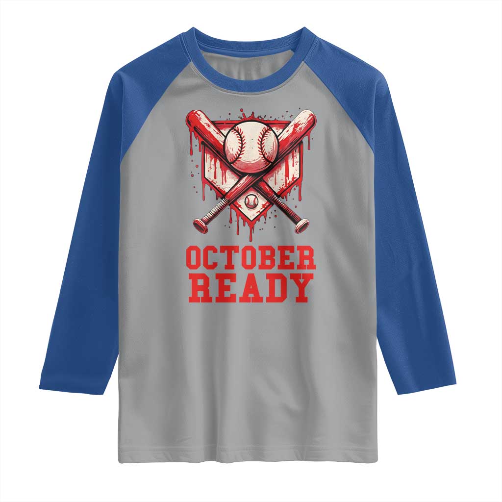 October Ready Raglan Shirt Philadelphia Playoff Baseball Drip Graffiti - Wonder Print Shop