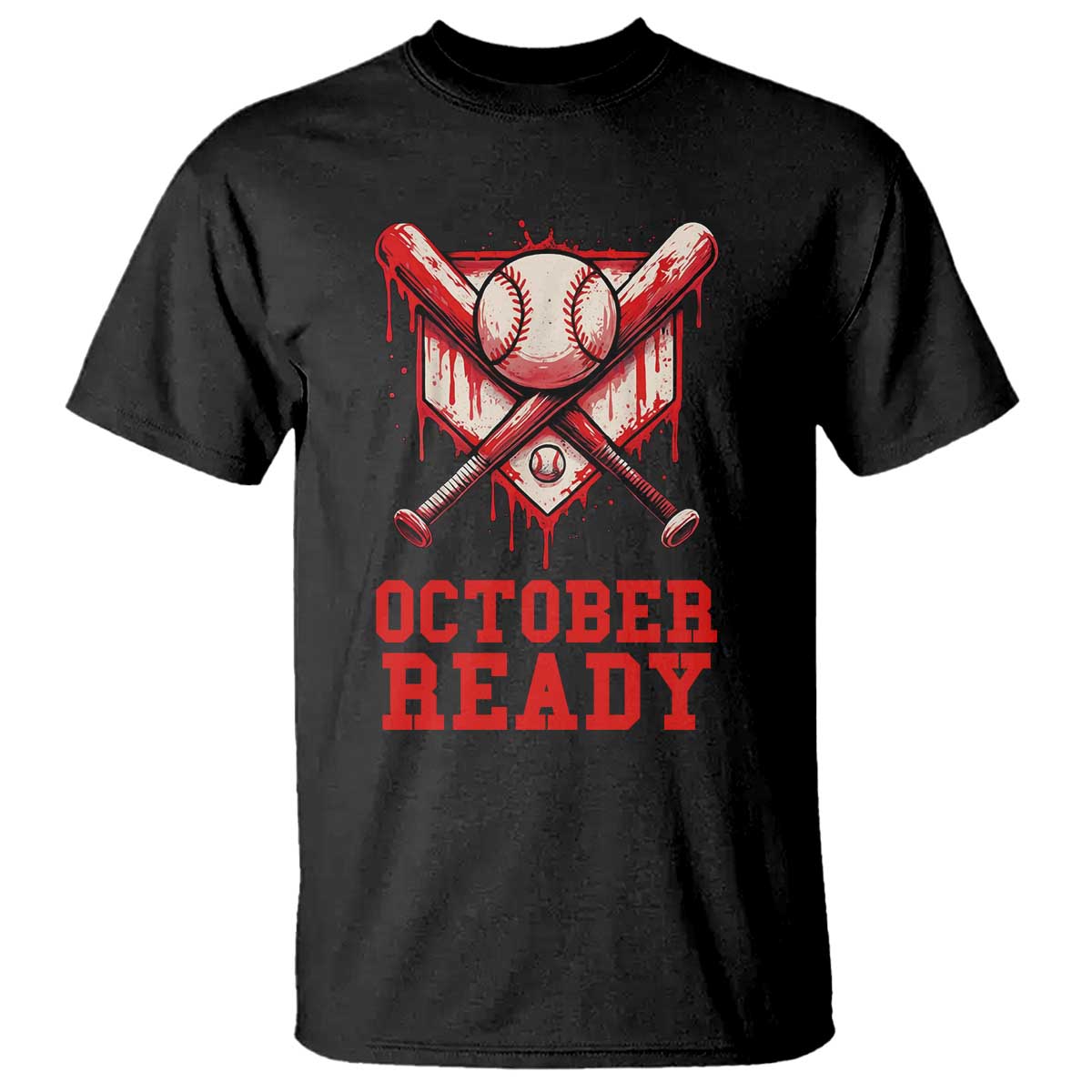 October Ready T Shirt Philadelphia Playoff Baseball Drip Graffiti - Wonder Print Shop