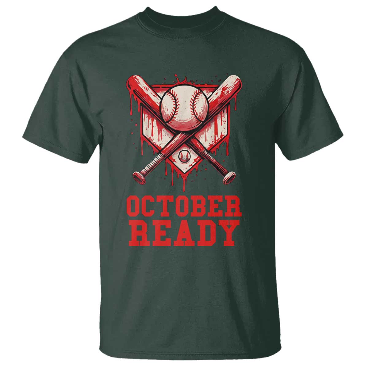 October Ready T Shirt Philadelphia Playoff Baseball Drip Graffiti - Wonder Print Shop