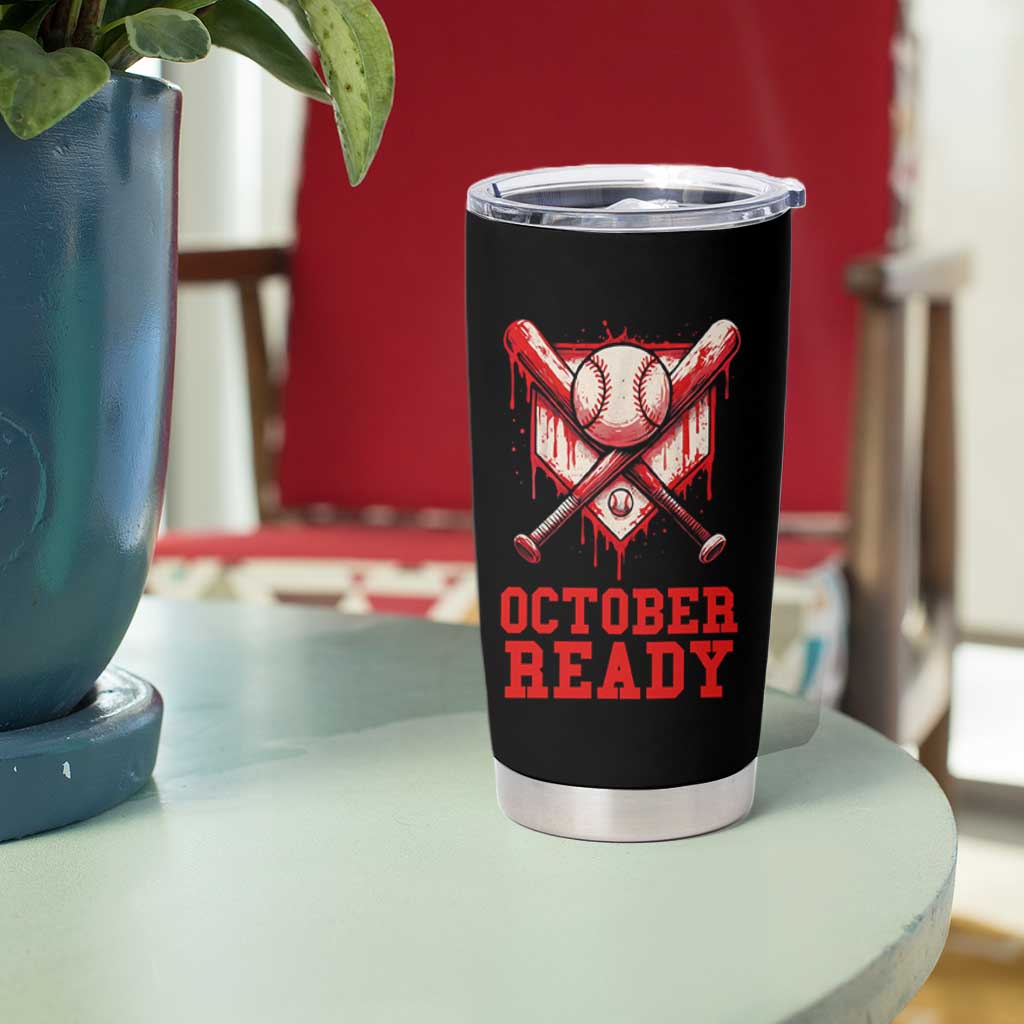 October Ready Tumbler Cup Philadelphia Playoff Baseball Drip Graffiti - Wonder Print Shop
