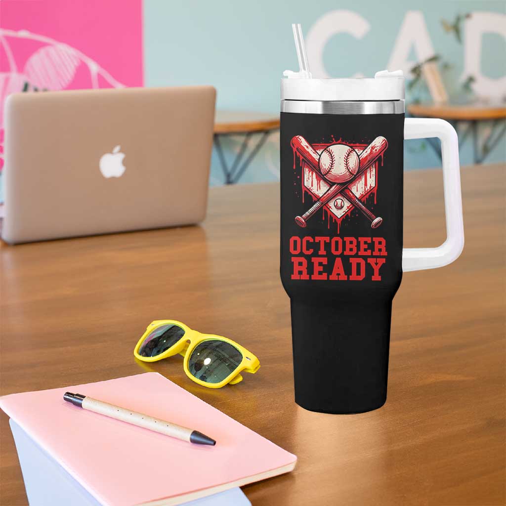 October Ready Tumbler With Handle Philadelphia Playoff Baseball Drip Graffiti - Wonder Print Shop