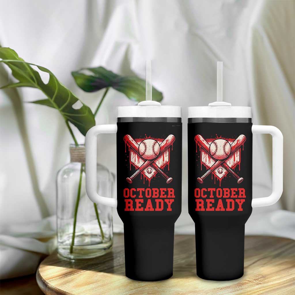 October Ready Tumbler With Handle Philadelphia Playoff Baseball Drip Graffiti - Wonder Print Shop