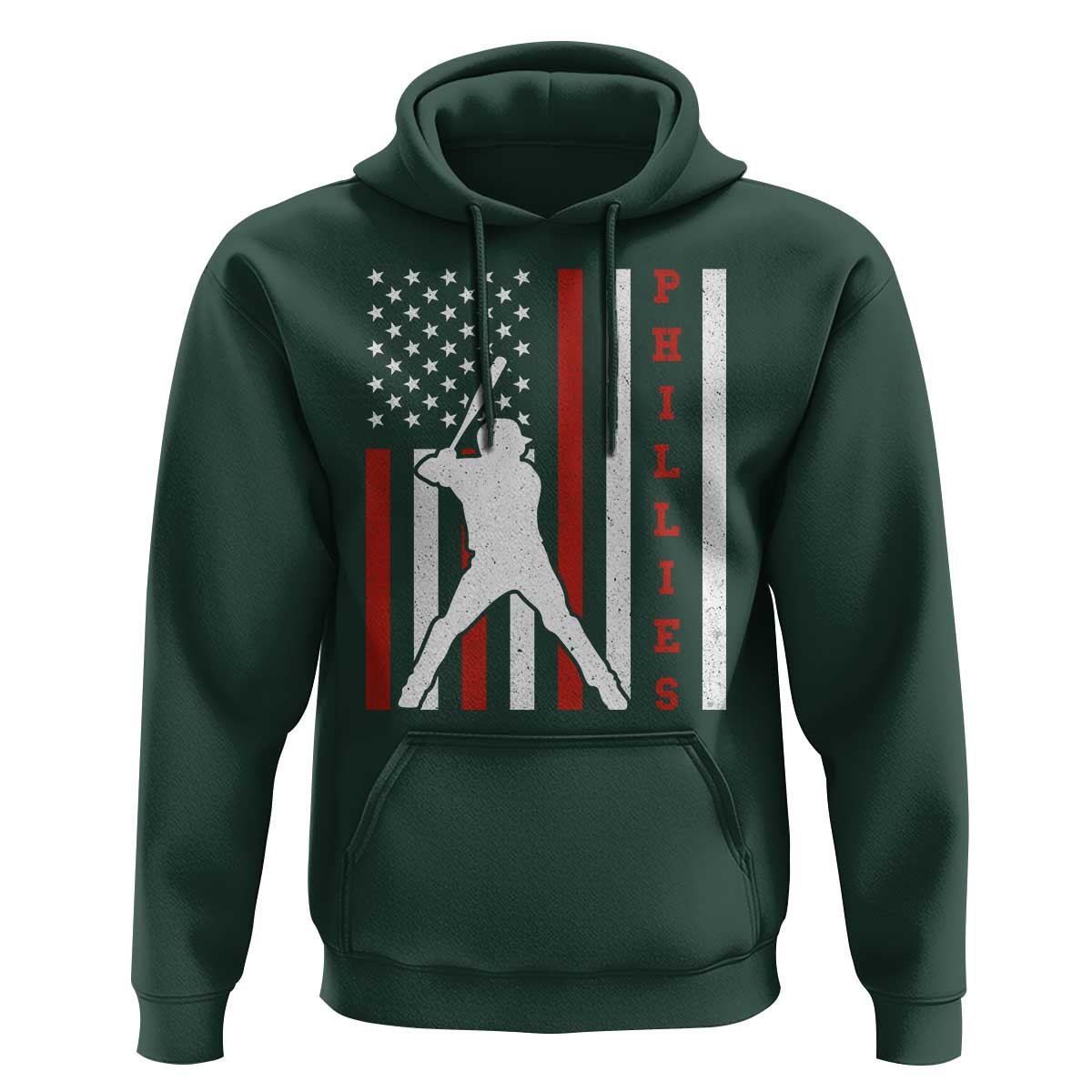 Phillies Baseball Hoodie Cool Distressed Philadelphia Red October US Flag - Wonder Print Shop