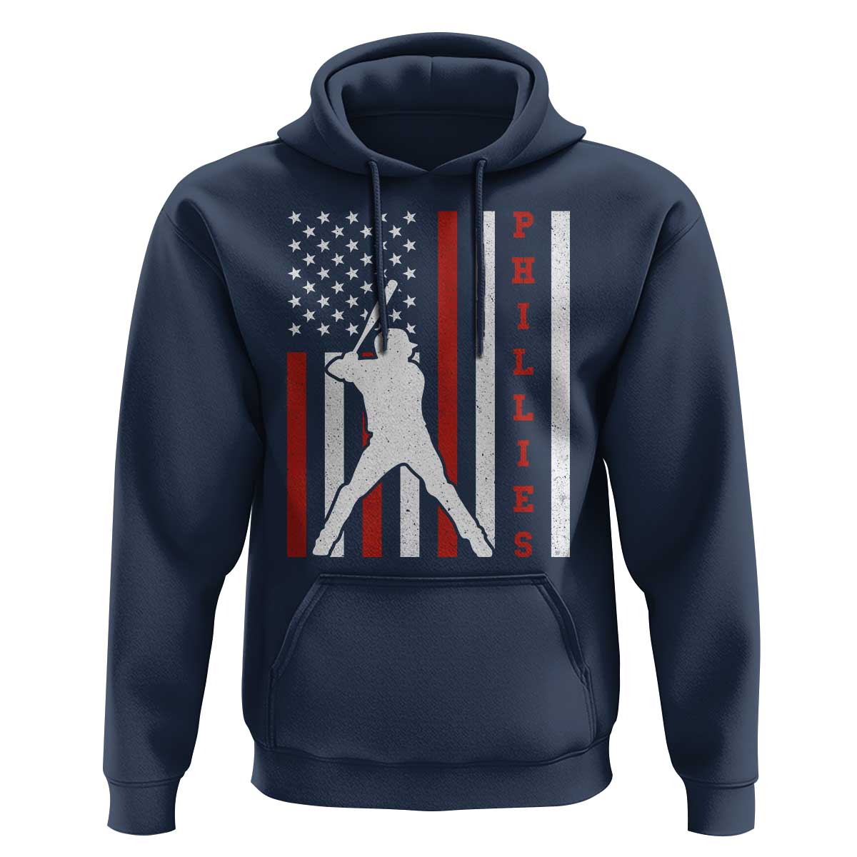 Phillies Baseball Hoodie Cool Distressed Philadelphia Red October US Flag - Wonder Print Shop