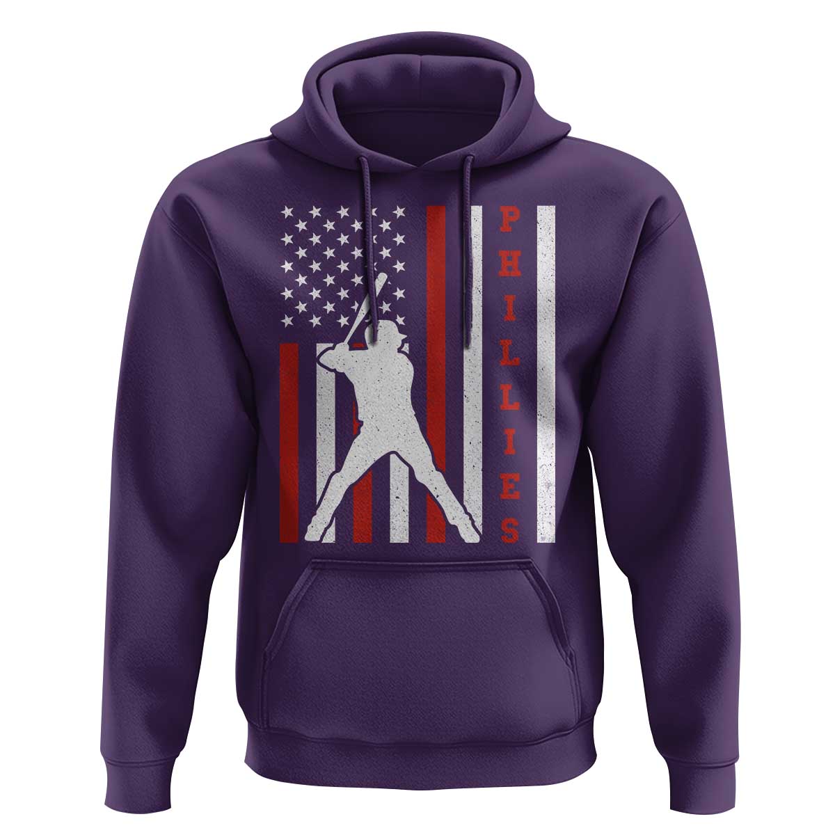 Phillies Baseball Hoodie Cool Distressed Philadelphia Red October US Flag - Wonder Print Shop