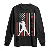 Phillies Baseball Long Sleeve Shirt Cool Distressed Philadelphia Red October US Flag - Wonder Print Shop