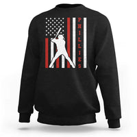 Phillies Baseball Sweatshirt Cool Distressed Philadelphia Red October US Flag - Wonder Print Shop