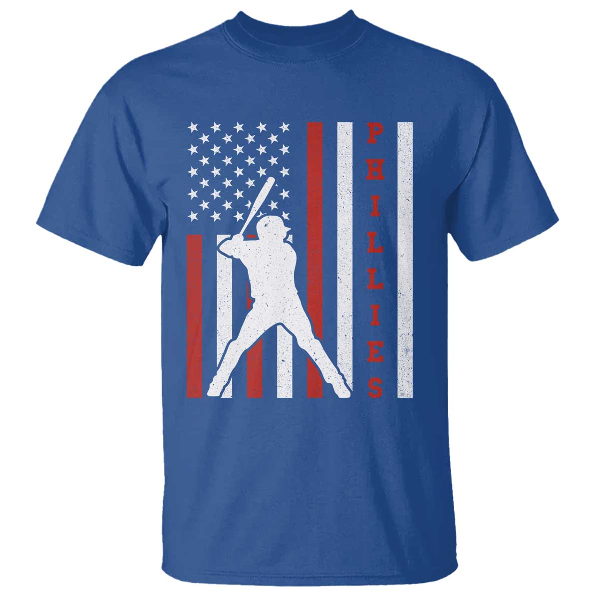 Phillies Baseball T Shirt Cool Distressed Philadelphia Red October US Flag - Wonder Print Shop