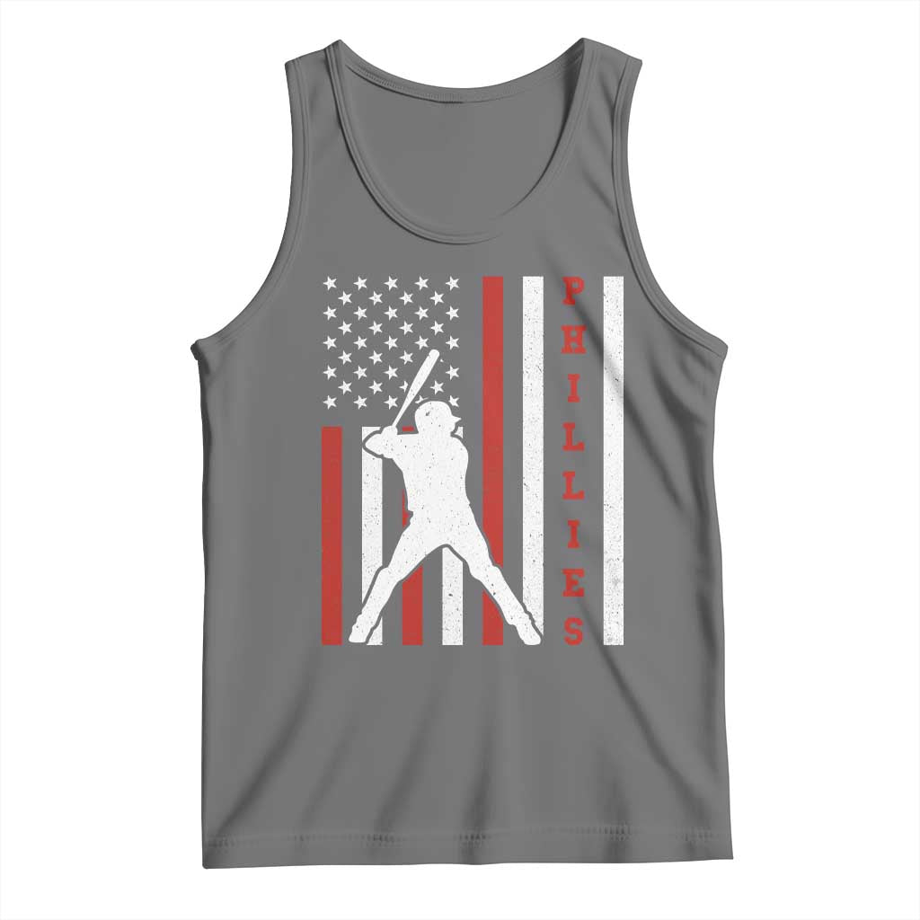 Phillies Baseball Tank Top Cool Distressed Philadelphia Red October US Flag - Wonder Print Shop