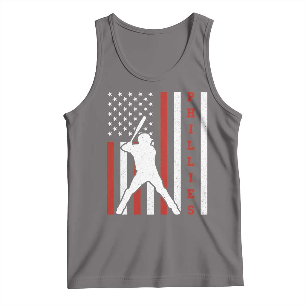Phillies Baseball Tank Top Cool Distressed Philadelphia Red October US Flag - Wonder Print Shop