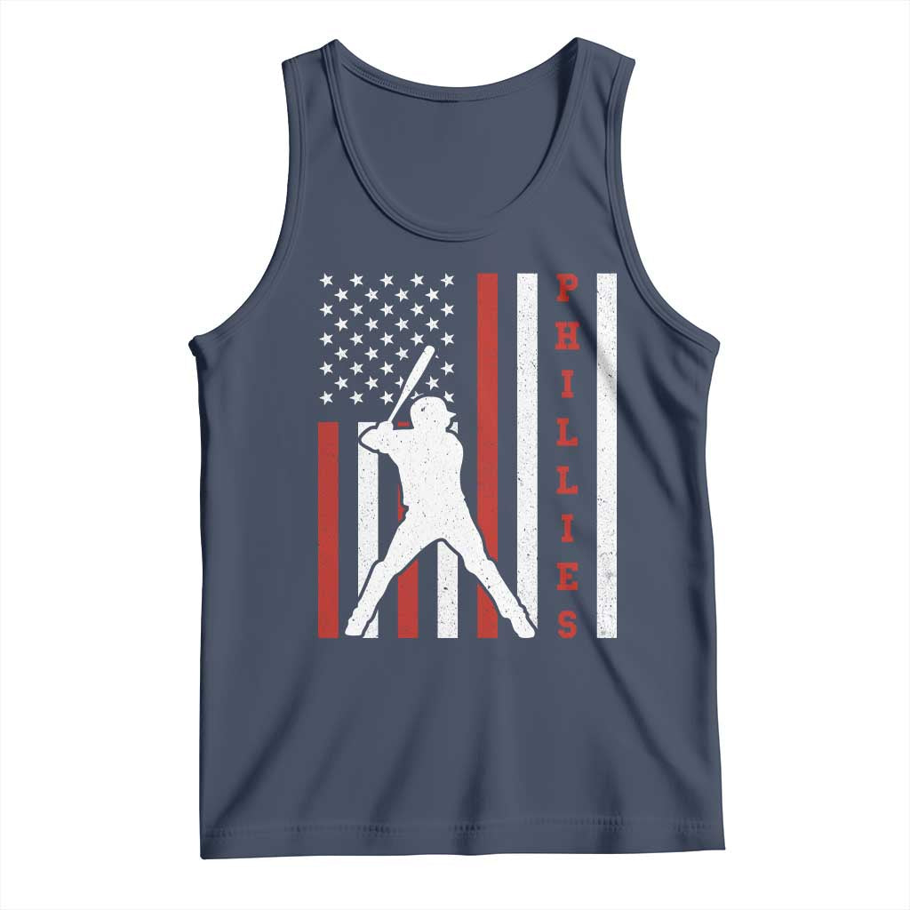 Phillies Baseball Tank Top Cool Distressed Philadelphia Red October US Flag - Wonder Print Shop
