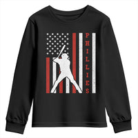 Phillies Baseball Youth Sweatshirt Cool Distressed Philadelphia Red October US Flag - Wonder Print Shop