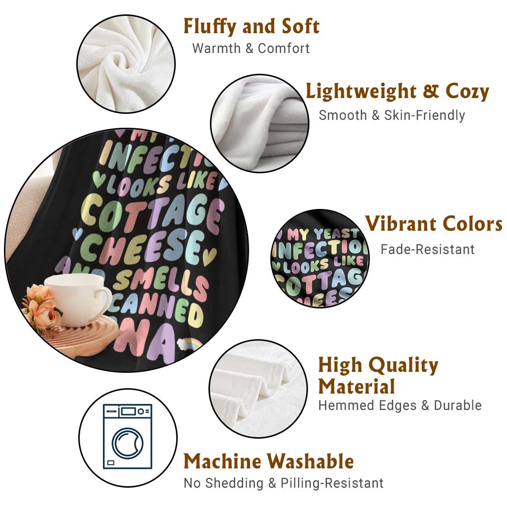 Inappropriate Adult Throw Blanket Funny My Yeast Infection Roulette Game - Wonder Print Shop