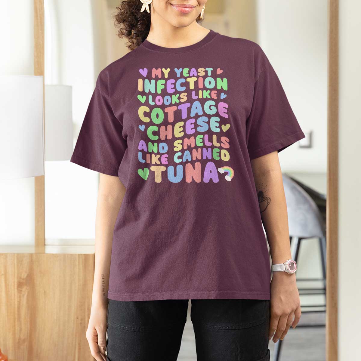 Inappropriate Adult T Shirt For Women Funny My Yeast Infection Roulette Game - Wonder Print Shop