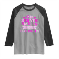 Dirty Humor Raglan Shirt My Breath Smells Like Foreskin - Wonder Print Shop