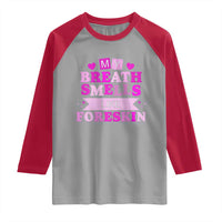 Dirty Humor Raglan Shirt My Breath Smells Like Foreskin - Wonder Print Shop