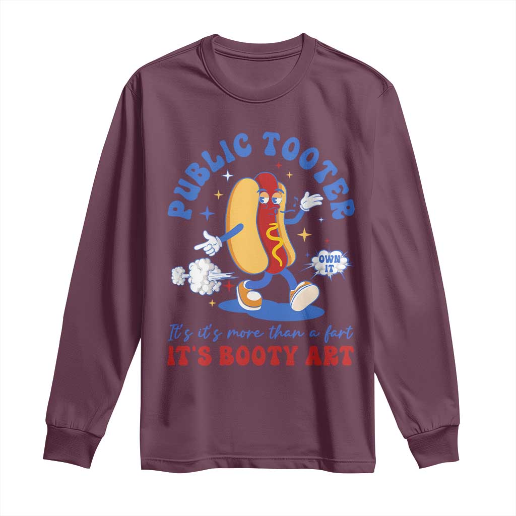 Funny Embarrassing Long Sleeve Shirt Public Tooter It's More Than A Fart Inappropriate - Wonder Print Shop